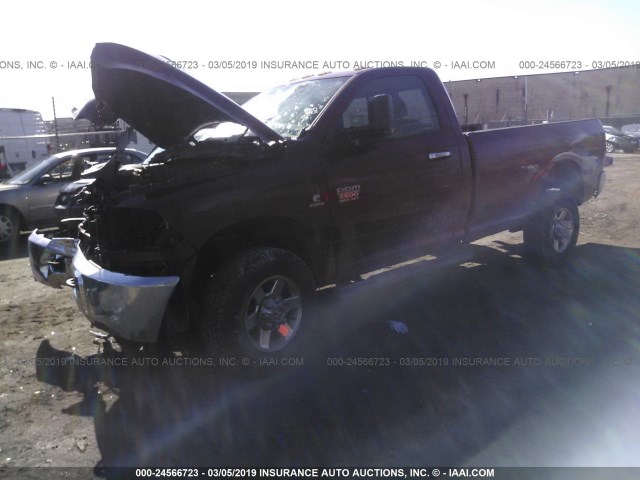 3C6LD5BL4CG305997 - 2012 DODGE RAM 2500 SLT MAROON photo 2