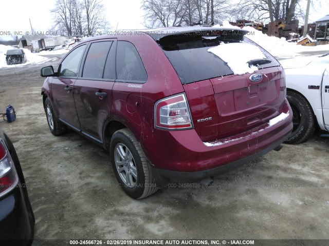 2FMDK36C38BA04564 - 2008 FORD EDGE SE RED photo 3