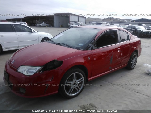 1G8AW18B67Z102482 - 2007 SATURN ION LEVEL 3 RED photo 2