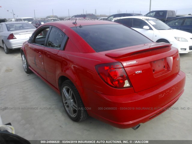 1G8AW18B67Z102482 - 2007 SATURN ION LEVEL 3 RED photo 3