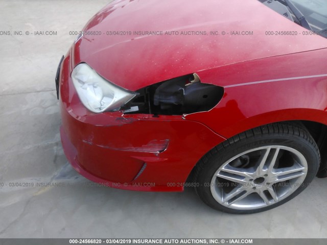 1G8AW18B67Z102482 - 2007 SATURN ION LEVEL 3 RED photo 6