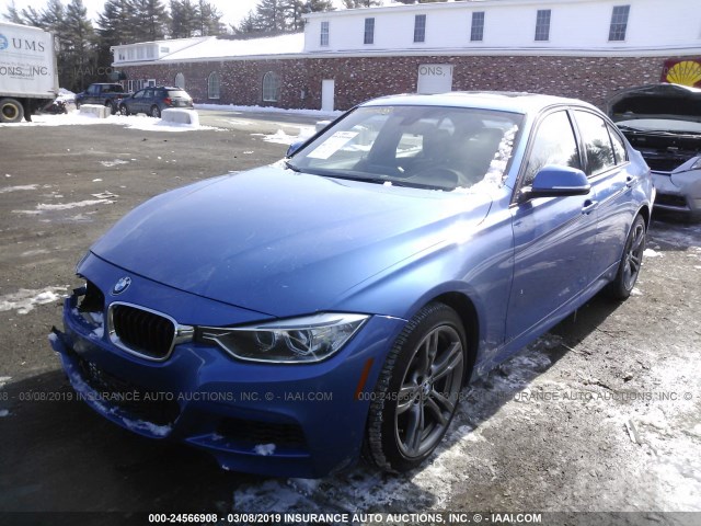 WBA3B9G55FNR99267 - 2015 BMW 335 XI BLUE photo 2