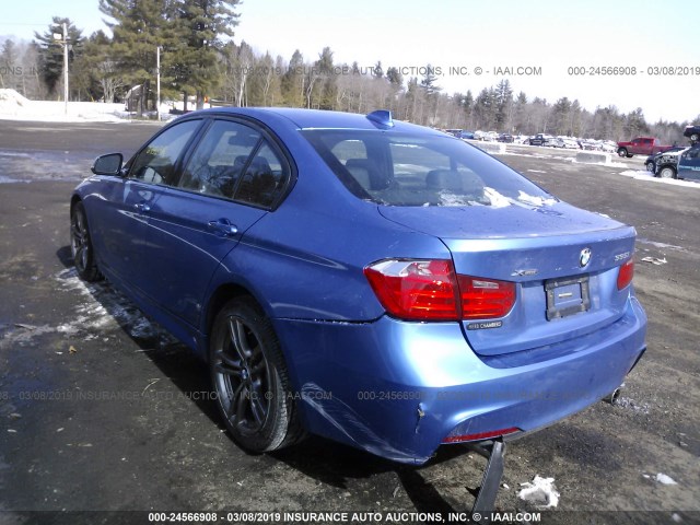 WBA3B9G55FNR99267 - 2015 BMW 335 XI BLUE photo 3