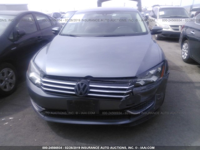 1VWBP7A35DC104779 - 2013 VOLKSWAGEN PASSAT SE GRAY photo 6