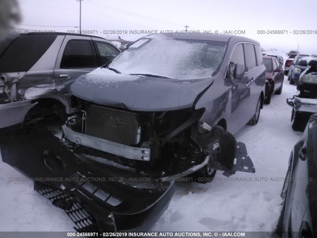 JN8AE2KP7F9125243 - 2015 NISSAN QUEST S/SV/SL/PLATINUM GRAY photo 2