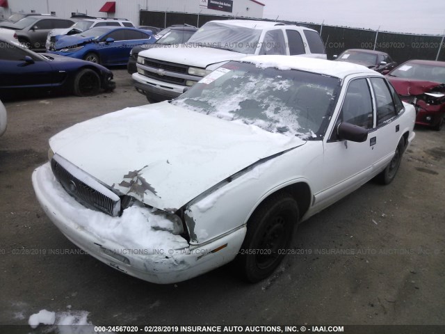 2G4WB52M6S1413397 - 1995 BUICK REGAL CUSTOM WHITE photo 2