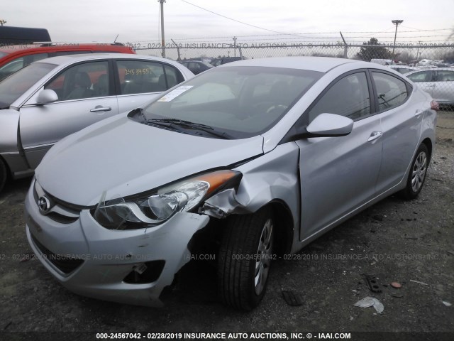 5NPDH4AE7BH032459 - 2011 HYUNDAI ELANTRA GLS/LIMITED SILVER photo 2