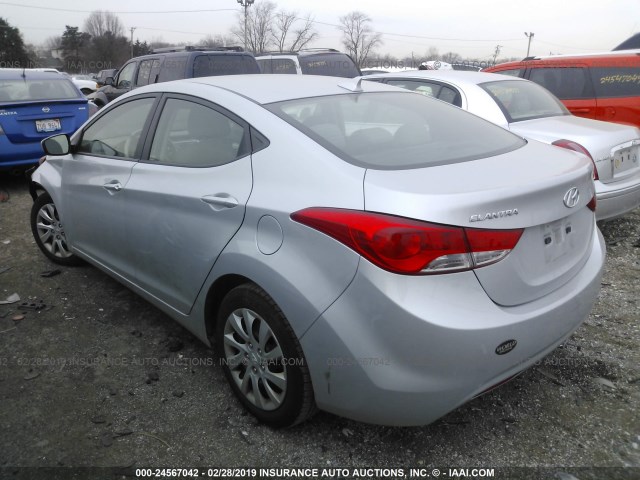 5NPDH4AE7BH032459 - 2011 HYUNDAI ELANTRA GLS/LIMITED SILVER photo 3