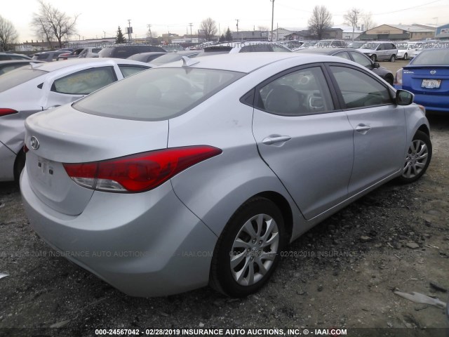 5NPDH4AE7BH032459 - 2011 HYUNDAI ELANTRA GLS/LIMITED SILVER photo 4