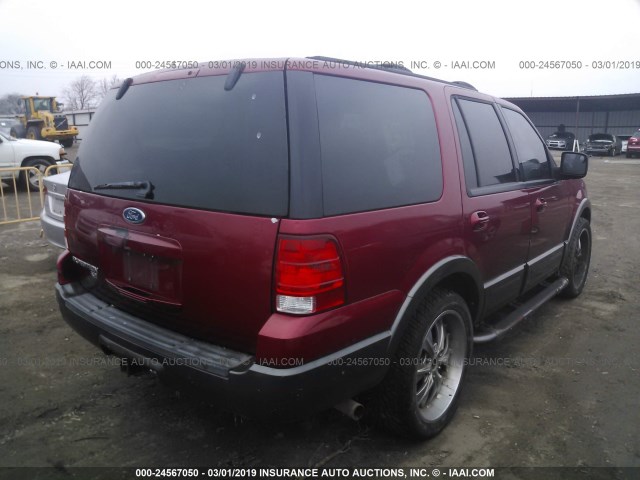 1FMPU15L84LA95919 - 2004 FORD EXPEDITION XLT RED photo 4
