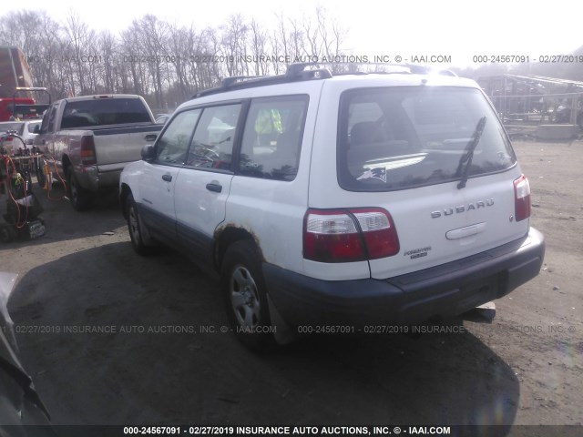 JF1SF63521H715808 - 2001 SUBARU FORESTER L WHITE photo 3