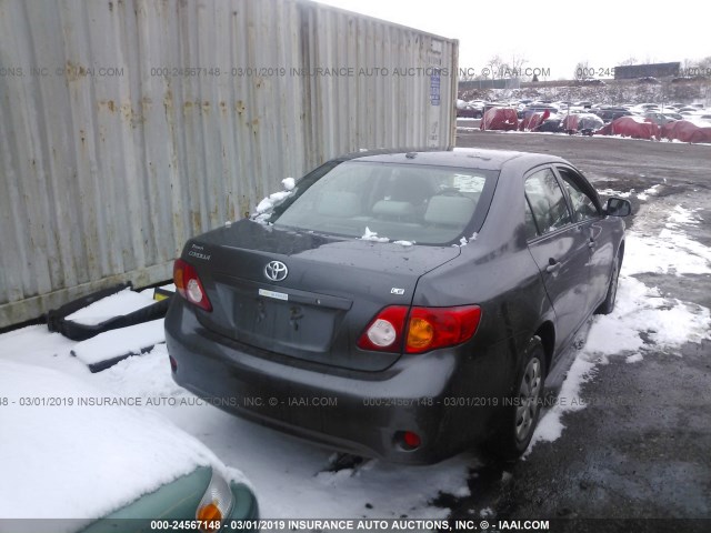 JTDBL40E999020372 - 2009 TOYOTA COROLLA LE/XLE GRAY photo 4