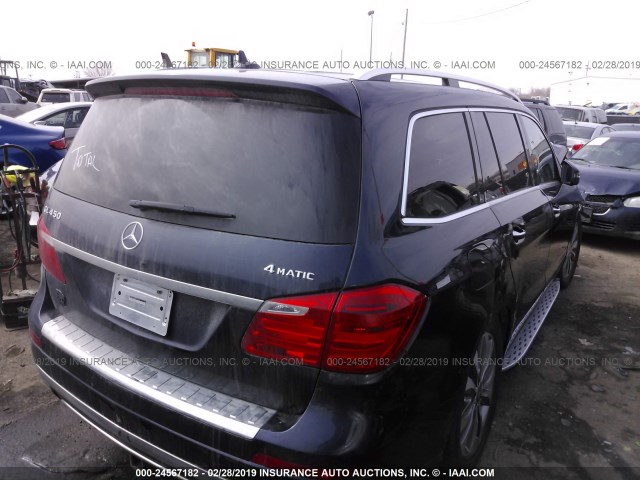 4JGDF7CE3EA434779 - 2014 MERCEDES-BENZ GL 450 4MATIC BLUE photo 4