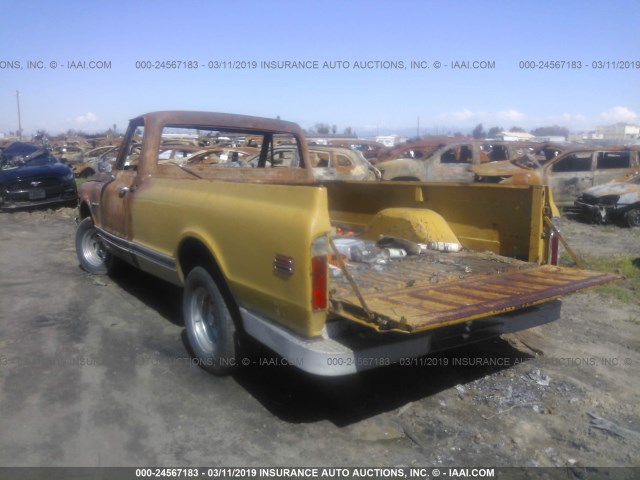 CCE142Z171723 - 1972 CHEVROLET C10 YELLOW photo 3