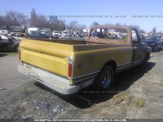 CCE142Z171723 - 1972 CHEVROLET C10 YELLOW photo 4