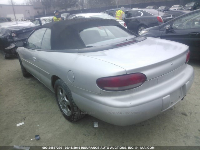 3C3EL55H1YT286971 - 2000 CHRYSLER SEBRING JXI SILVER photo 3