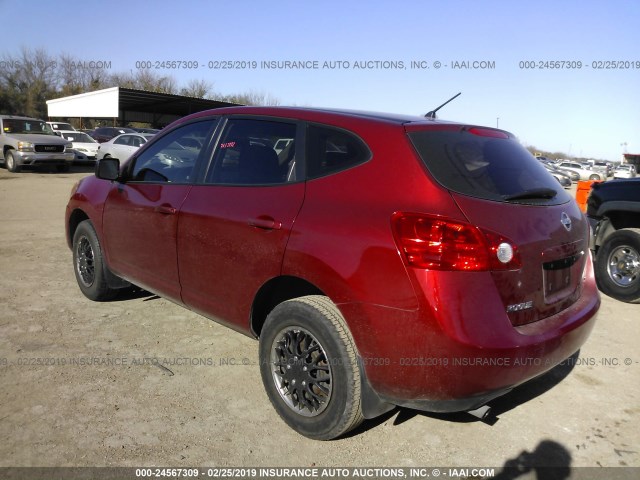 JN8AS58T59W044178 - 2009 NISSAN ROGUE S/SL RED photo 3