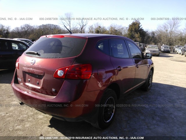 JN8AS58T59W044178 - 2009 NISSAN ROGUE S/SL RED photo 4