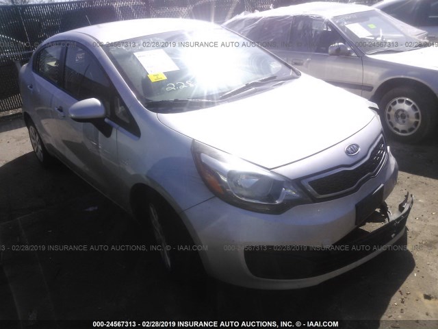 KNADN4A32C6070584 - 2012 KIA RIO EX/SX SILVER photo 1