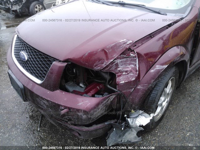 1FMDK03106GA16789 - 2006 FORD FREESTYLE LIMITED BURGUNDY photo 6