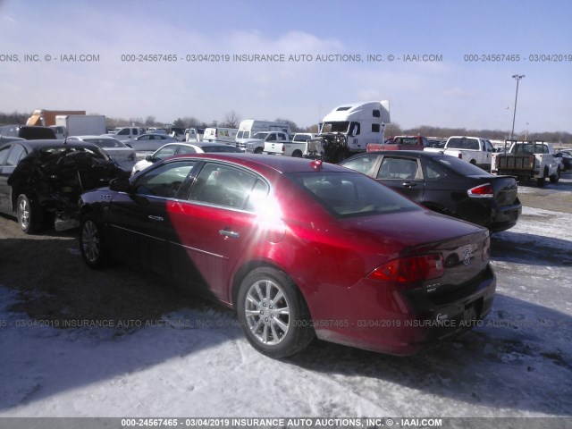 1G4HD57M09U135039 - 2009 BUICK LUCERNE CXL MAROON photo 3