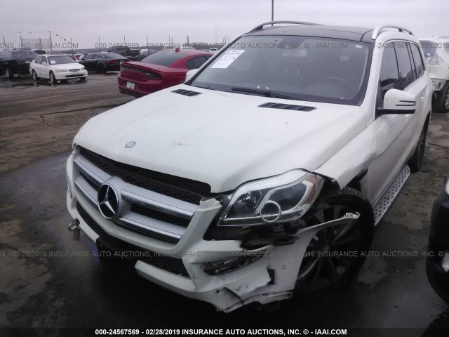 4JGDF7CEXDA108122 - 2013 MERCEDES-BENZ GL 450 4MATIC WHITE photo 2