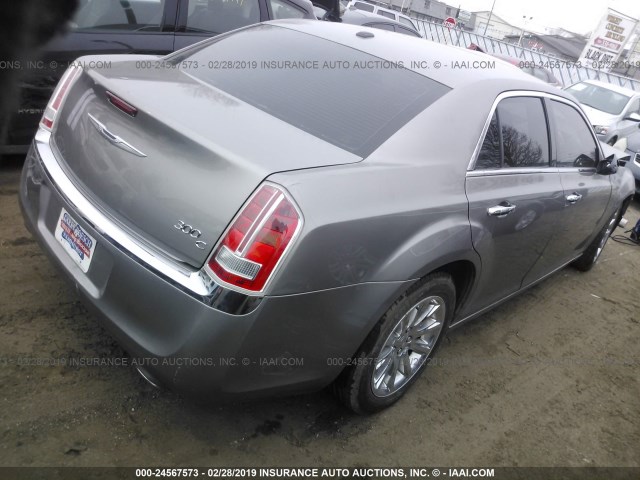 2C3CCAEG4EH171387 - 2014 CHRYSLER 300C GRAY photo 4