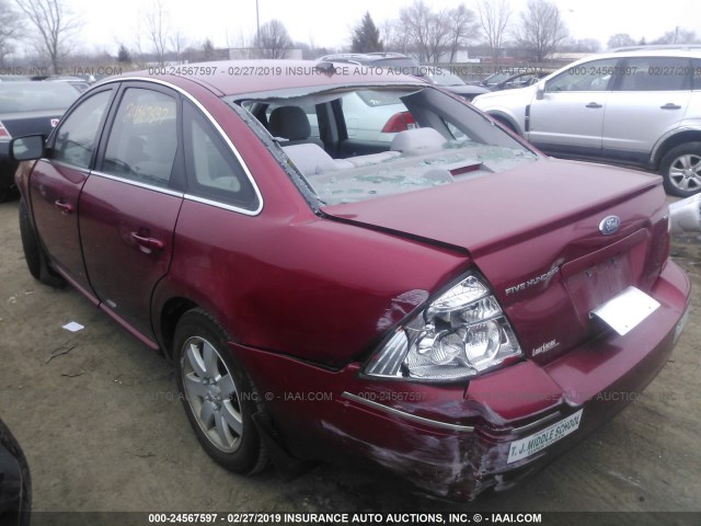 1FAFP24197G106958 - 2007 FORD FIVE HUNDRED SEL MAROON photo 3