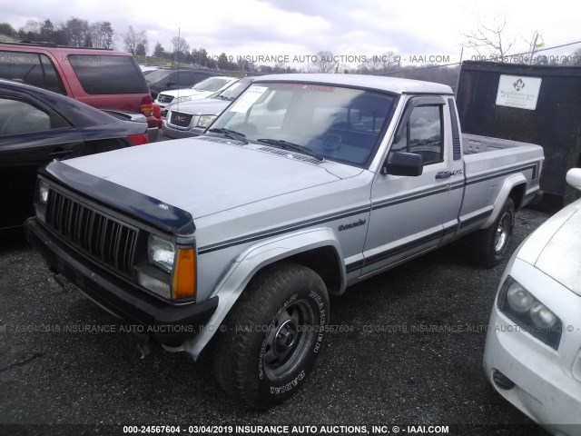 1J7FJ36L0KL516609 - 1989 JEEP COMANCHE PIONEER SILVER photo 2