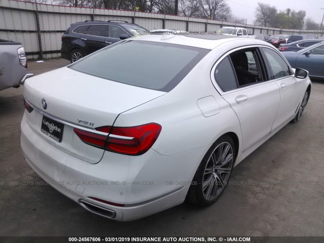 WBA7E2C58KB216685 - 2019 BMW 740 I WHITE photo 4