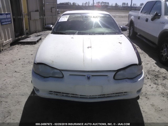 2G1WW12E259235089 - 2005 CHEVROLET MONTE CARLO LS WHITE photo 6