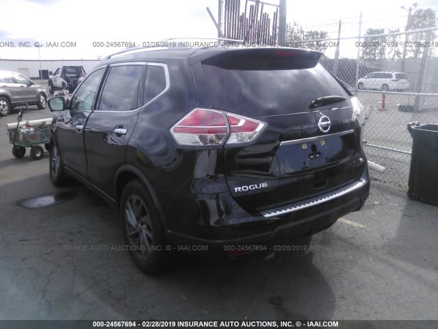 5N1AT2MT3GC871233 - 2016 NISSAN ROGUE S/SL/SV BLACK photo 3