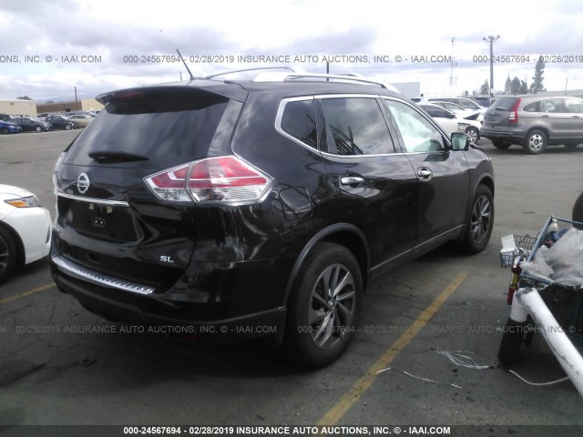 5N1AT2MT3GC871233 - 2016 NISSAN ROGUE S/SL/SV BLACK photo 4