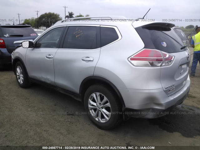 5N1AT2MT1FC912408 - 2015 NISSAN ROGUE S/SL/SV GRAY photo 3