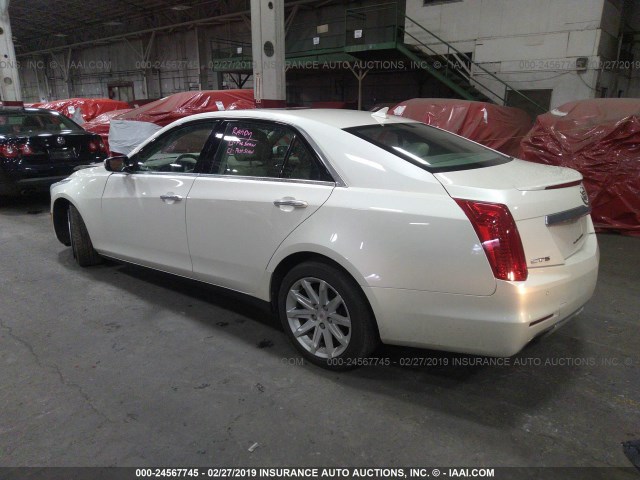 1G6AR5SX3E0170736 - 2014 CADILLAC CTS LUXURY COLLECTION WHITE photo 3