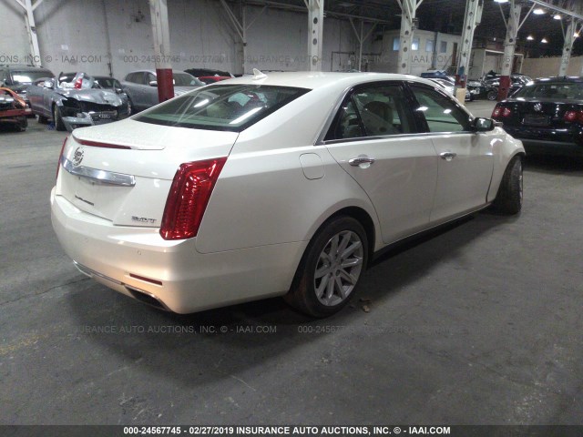 1G6AR5SX3E0170736 - 2014 CADILLAC CTS LUXURY COLLECTION WHITE photo 4