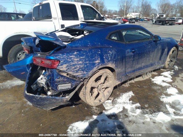 1G1FE1R70J0122322 - 2018 CHEVROLET CAMARO SS BLUE photo 4