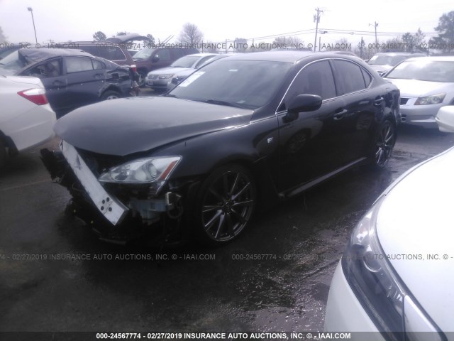 JTHBP262385002167 - 2008 LEXUS IS-F BLACK photo 2