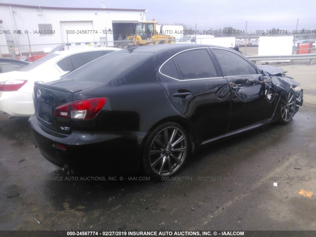 JTHBP262385002167 - 2008 LEXUS IS-F BLACK photo 4