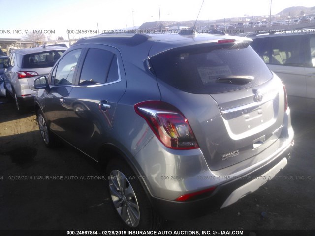 KL4CJASB0KB740115 - 2019 BUICK ENCORE PREFERRED GRAY photo 3