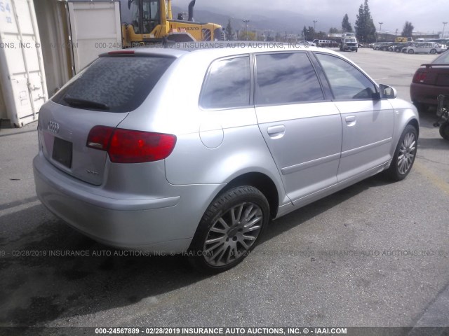 WAUNF78PX7A137995 - 2007 AUDI A3 2.0 PREMIUM SILVER photo 4