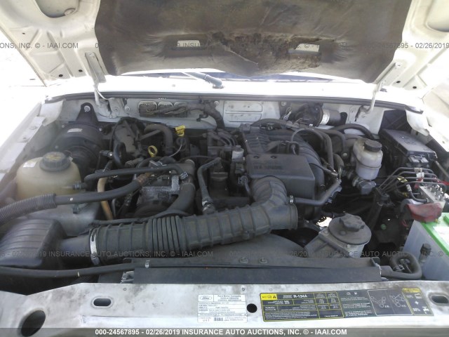 1FTKR1AD1BPA98651 - 2011 FORD RANGER WHITE photo 10