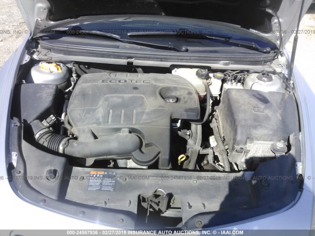 1G1ZC5E02AF238833 - 2010 CHEVROLET MALIBU 1LT ვერცხლისფერი ფოტო 10