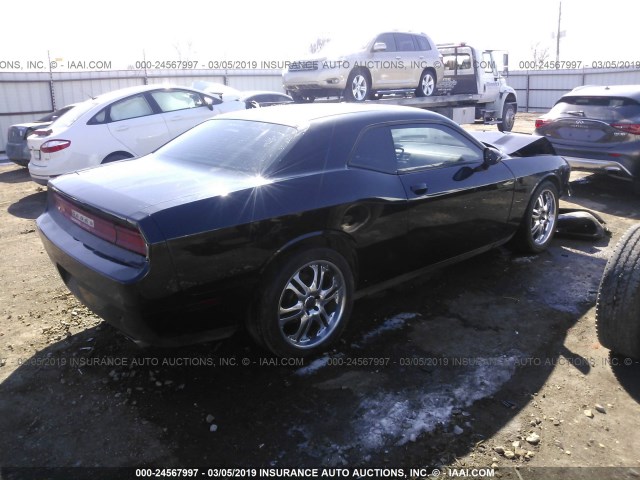 2C3CDYAG8CH130138 - 2012 DODGE CHALLENGER SXT BLACK photo 4