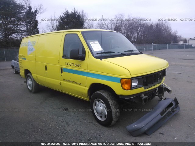 1FTNE14WX7DB14960 - 2007 FORD ECONOLINE E150 VAN YELLOW photo 1