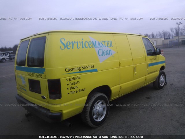 1FTNE14WX7DB14960 - 2007 FORD ECONOLINE E150 VAN YELLOW photo 4