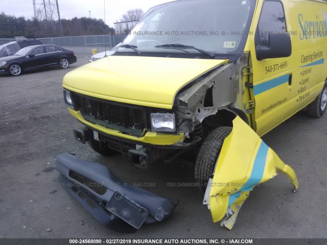 1FTNE14WX7DB14960 - 2007 FORD ECONOLINE E150 VAN YELLOW photo 6