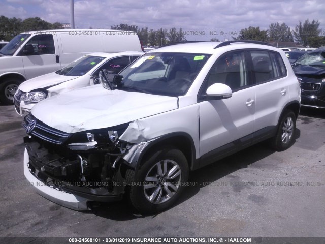 WVGAV7AX5HW512691 - 2017 VOLKSWAGEN TIGUAN S/LIMITED WHITE photo 2