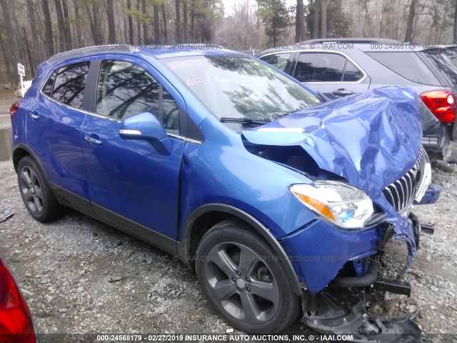 KL4CJCSB6EB537178 - 2014 BUICK ENCORE BLUE photo 1