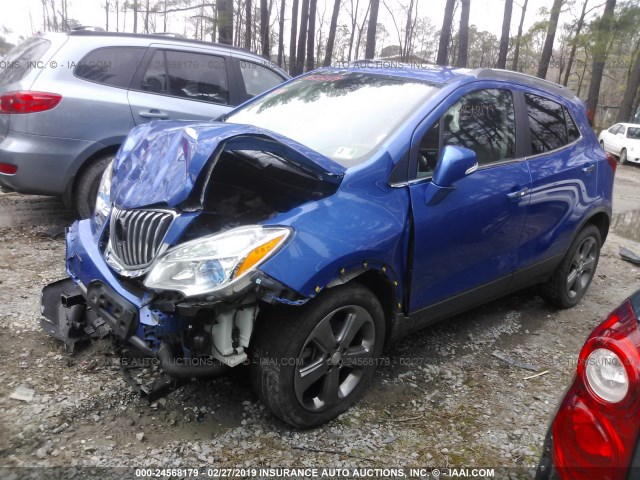 KL4CJCSB6EB537178 - 2014 BUICK ENCORE BLUE photo 2